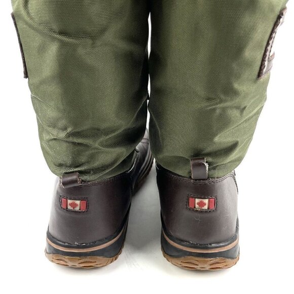 Pajar Grip Boot 36 Military Green Brown Lace Up Tall Winter Boot Lined Womens - Picture 8 of 9